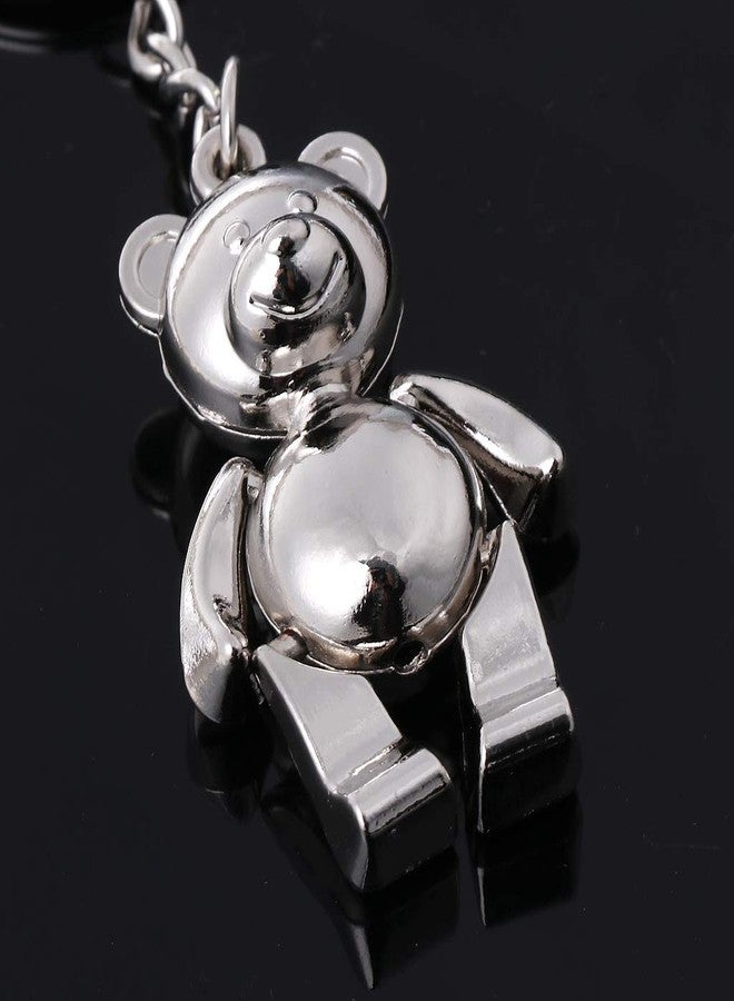 Saccgt Metal Movable Bear Keychain Nice Car for Key Ring Fashion 3D Animal Keyring Lucky Charm Hanging Pendant Gift for Men & W Alloy - Image 3